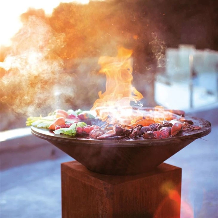 Corten Steel BBQ Cooker For Gatherings