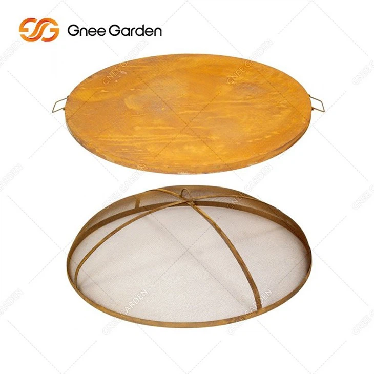 Corten Steel outdoor fire pit grill3