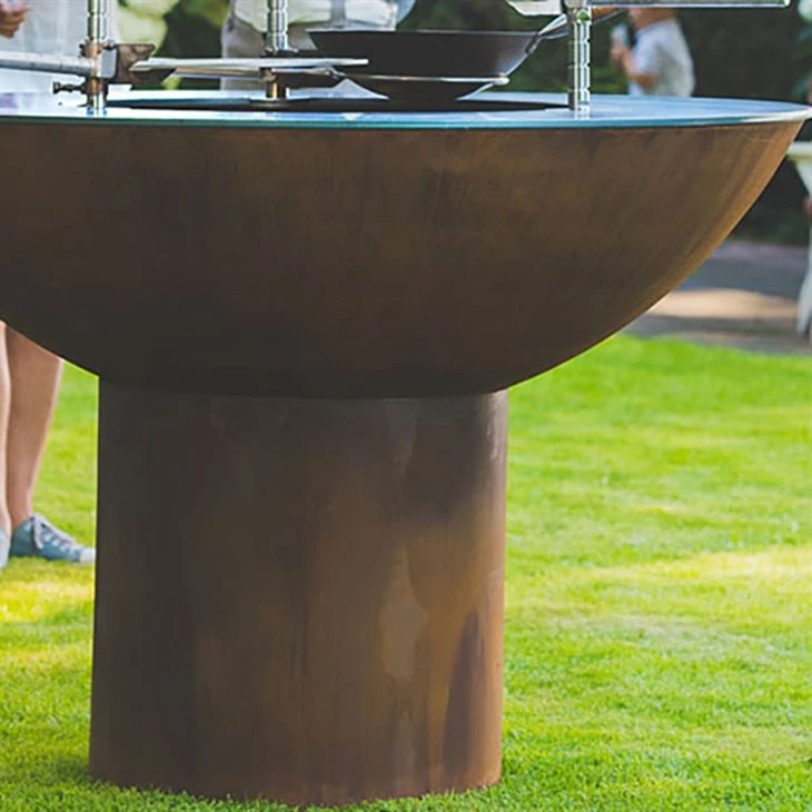Stojan na venkovní gril z Corten Steel