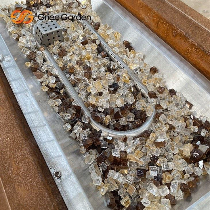 Corten outdoor propane fire pit