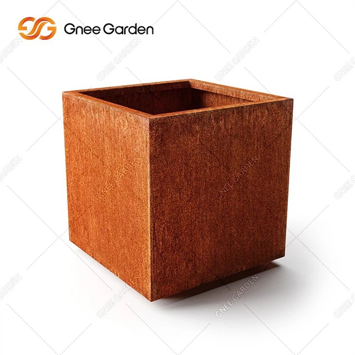 Corten Steel Planters Rectangular Medium Planter Box