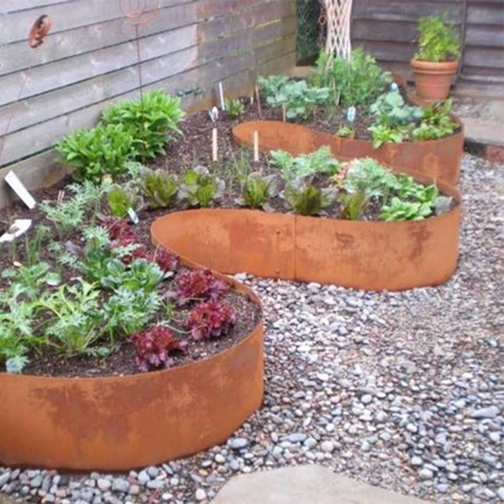 Corten Steel Simple Design High Quality Metal Decorative Garden Edging