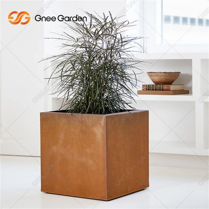 High Quality Rusty Corten Steel Flowerpots