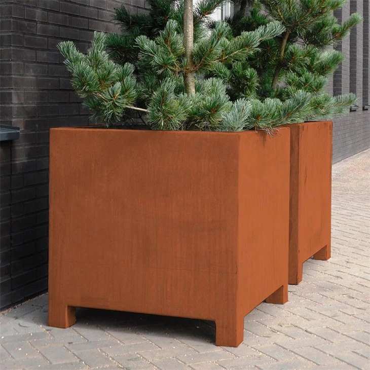 High Quantity Corten Steel Planter Flowerpot