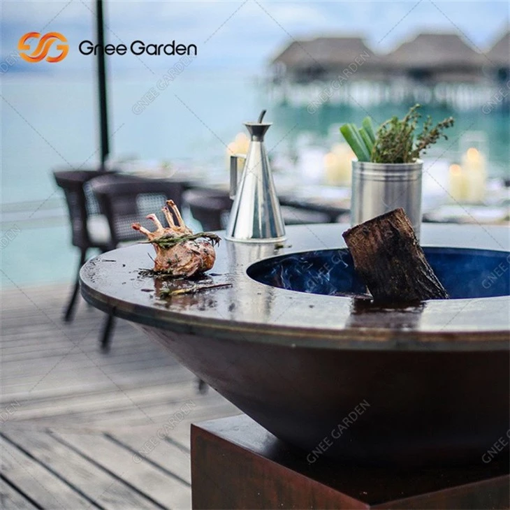 Nature Style Rusty Corten Steel Bbq Grill