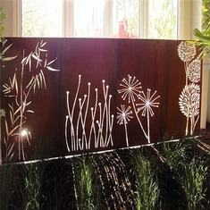 Corten Steel Garden Corten Omezení Corten Fence Farm Plot s dveřmi