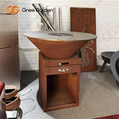 Venkovní krbový nábytek Corten Steel Garden Dřevěné ohniště Kovové ohniště