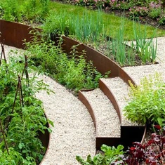 Dekorativní zahradní plot Corten Steel Edge Květinový záhon Corten Steel Landscape Edge
