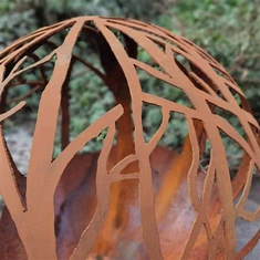 Hluboké kulové kulaté ohniště Venkovní dřevěné koule Ohniště Ohniště z Cortenové oceli