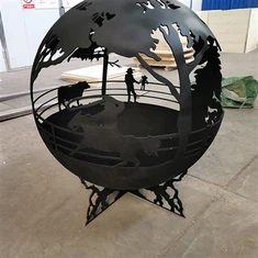 Ohniště Ohniště Koule na dvorku Patio Kulatá zahrada na hoření dřeva Corten Steel Venkovní ohniště