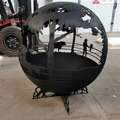 Služba laserového řezání Ohniště Corten Steel Sphere