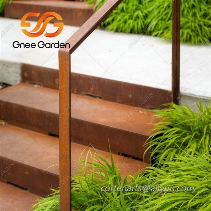 Weathering Steel outdoor spiral staircase