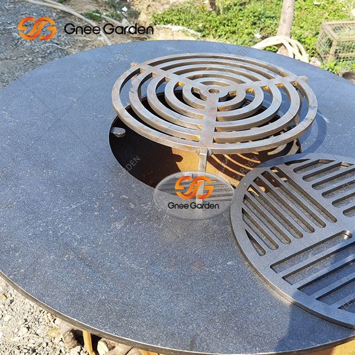 Barbecue Corten Grills Wood Burning Patio Use