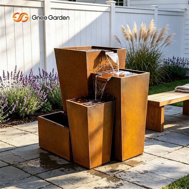 Modern Corten Steel Water Feature