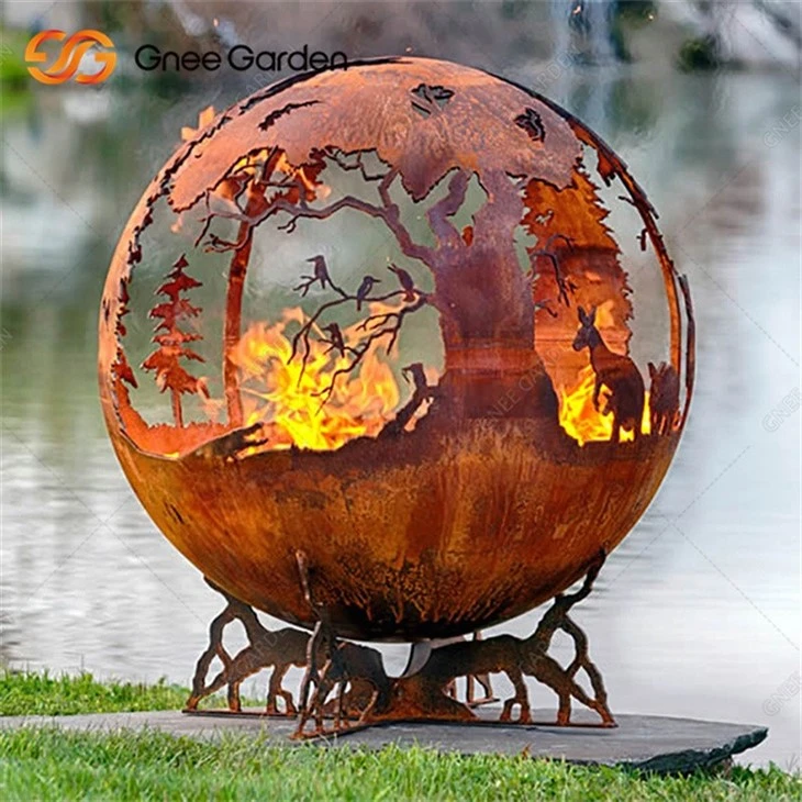 High Quantity Corten Steel Fire Pits Ball