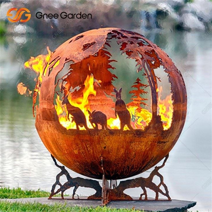 High Quantity Corten Steel Fire Pits Ball