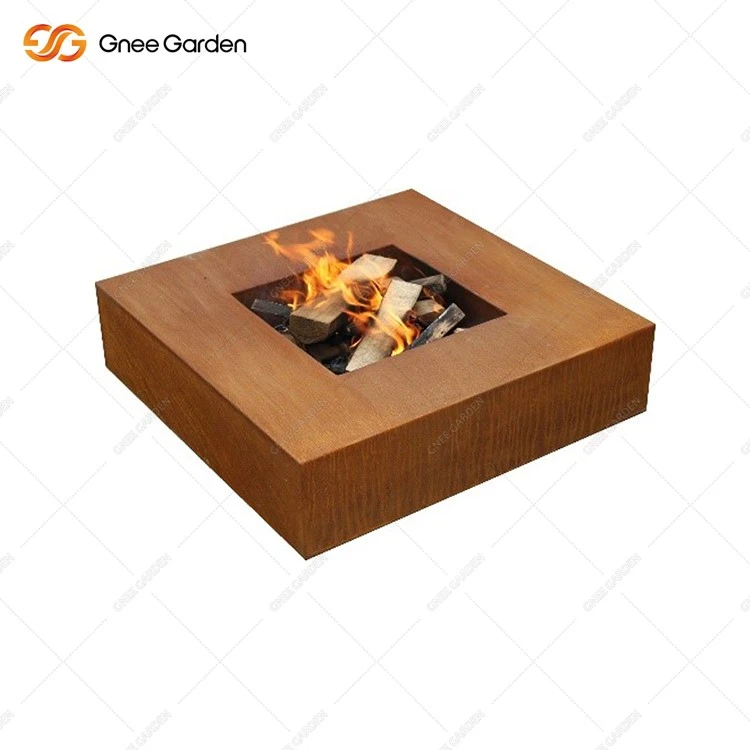 Outdoor Weathering Steel Wood Burning Fire Pit Outdoor Weathering Steel Wood Burning Fire Pit