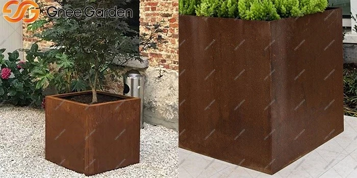 Corten modern outdoor planters Corten modern outdoor planters