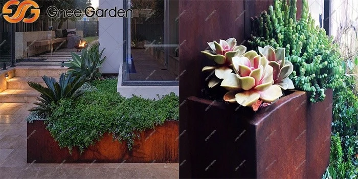 Corten modern planter box Corten modern planter box