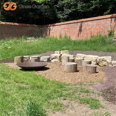 Corten Steel Fire Bowl Garden Place